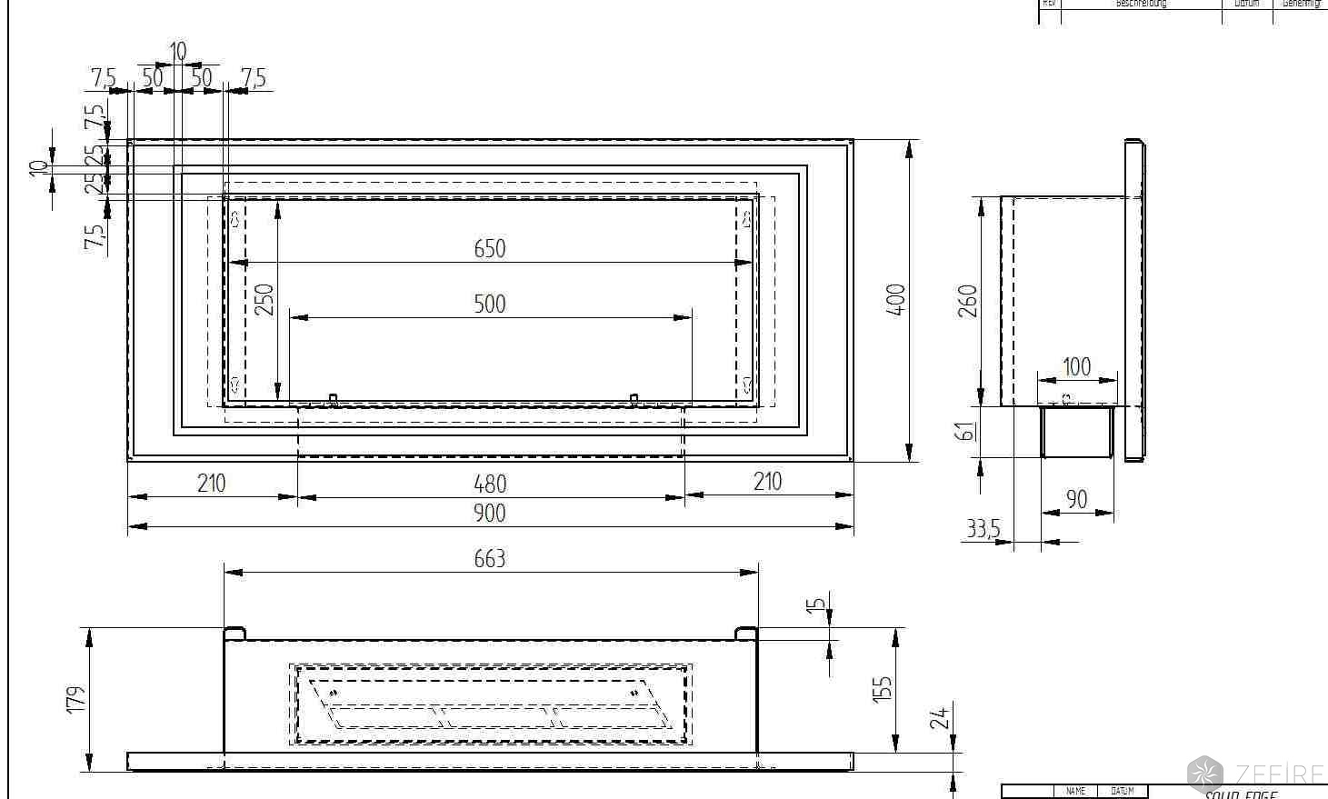 Биокамин Zefire Sirius 900