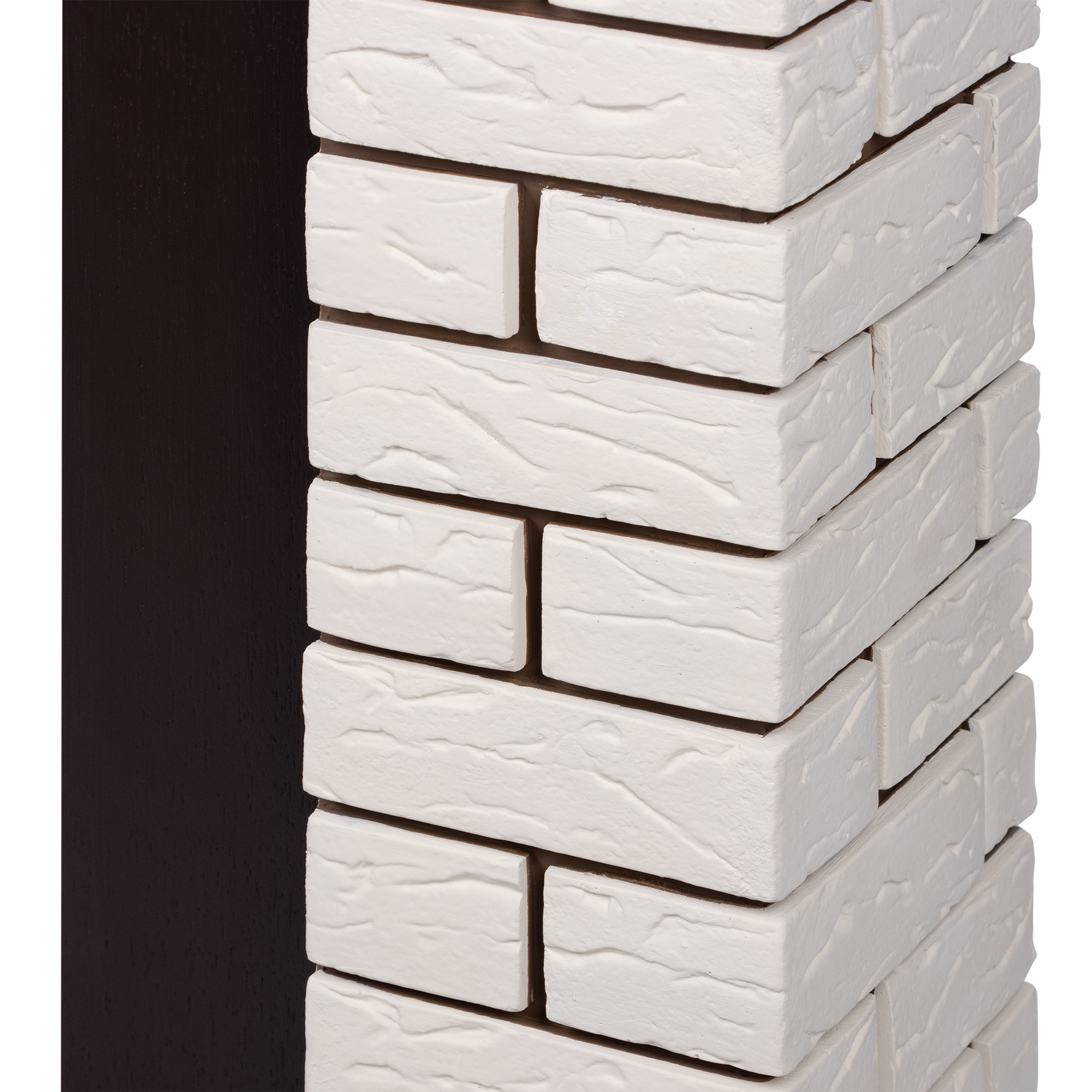 Портал Firelight Bricks Classic камень бежевый, шпон темный дуб