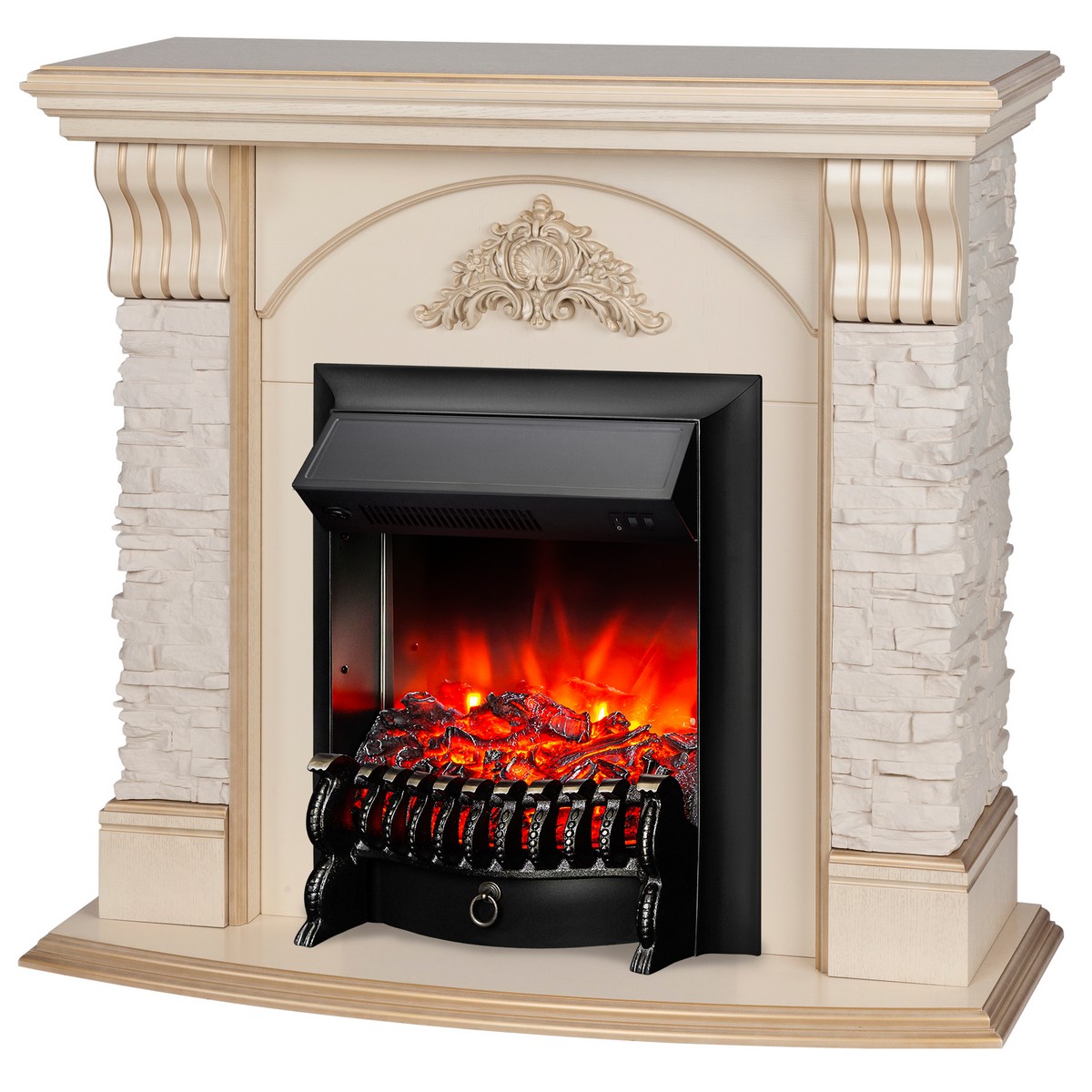 Электрокамин RealFlame  Athena WT с очагом Fobos Lux Black