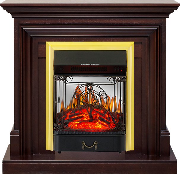 Каминокомплект Royal Flame  Bradford - Темный дуб с очагом Majestic FX M Brass