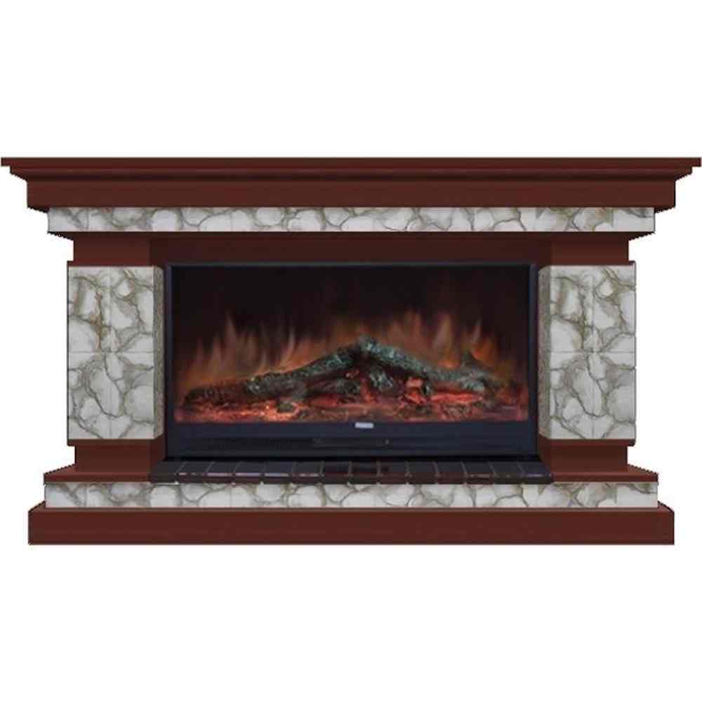 Каминокомплект Glenrich Лорд 86 (Premier S86) карелия красное дерево