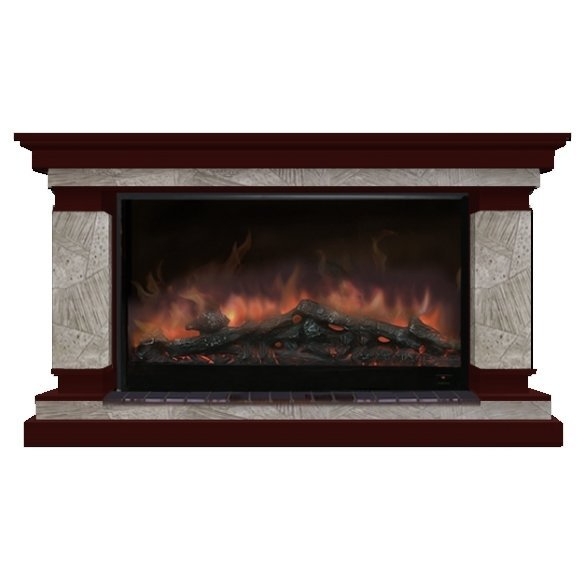 Каминокомплект Glenrich Лорд 14 Premier  S14 камень марсель, шпон венге