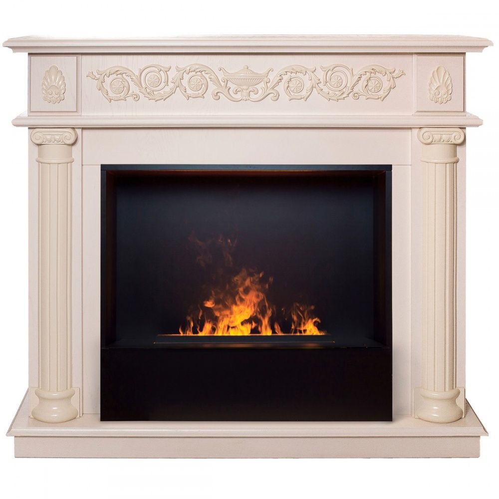 Электрокамин RealFlame  Attica WT с очагом 3D Cassette 630 Black Panel