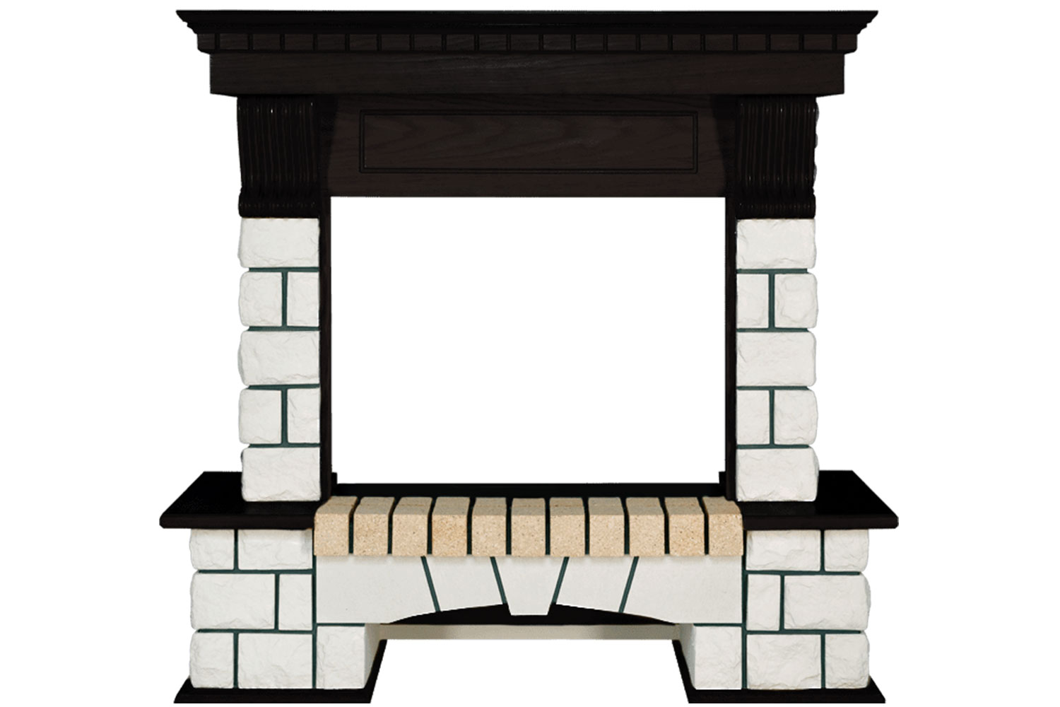 Каминокомплект Royal Flame  Pierre Luxe - Белый / Венге с очагом Dioramic 25 LED FX