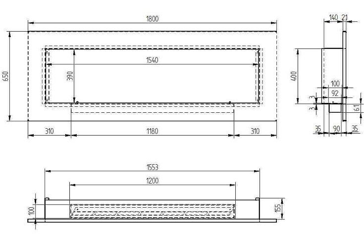 Биокамин Zefire Elliot 1800