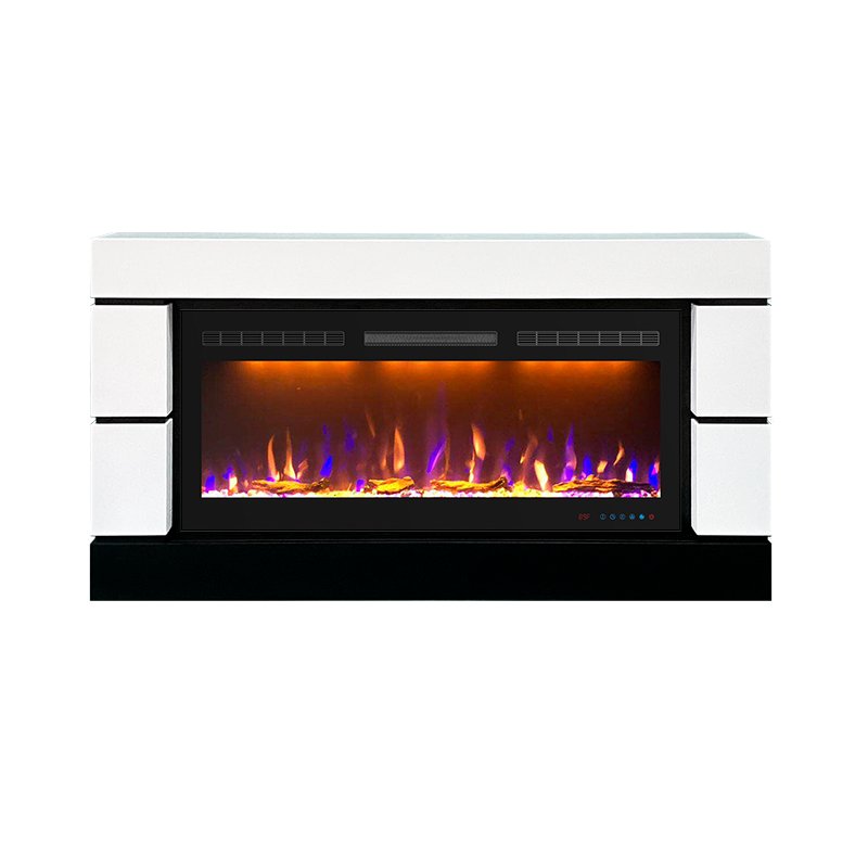 Каминокомплект Royal Flame  Modern - Белый с черным (Высота 710 мм) с очагом Crystal 40 RF