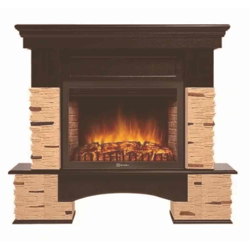 Каминокомплект Electrolux Pietra 30S с очагом EFP/P-3020LS камень сланец натуральный, шпон венге