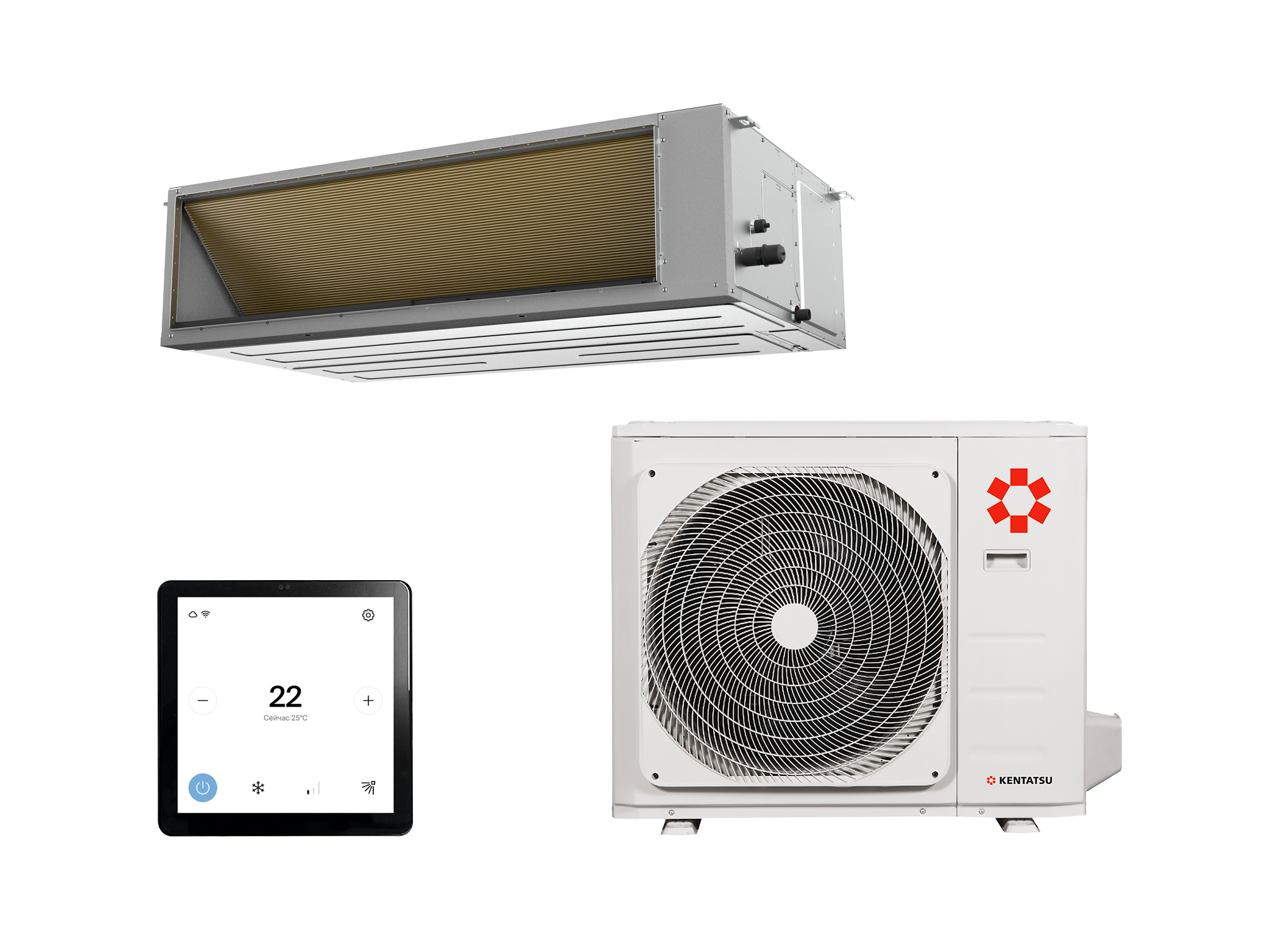 Канальная сплит-система Kentatsu KSMD140HZRN1W/KSUNB140HZRN3 Inverter
