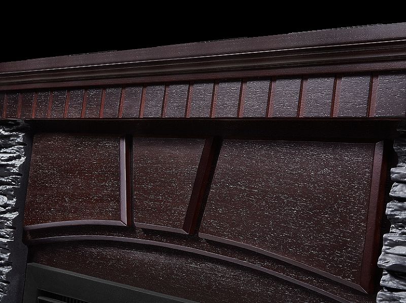 Портал Firelight Porto 30 камень черный, шпон венге