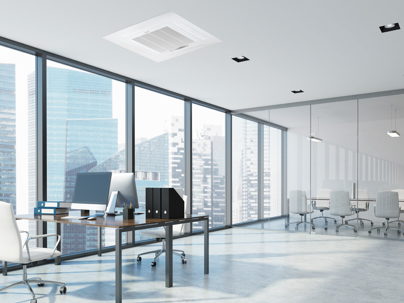 Кассетный кондиционер AUX ALCA-H12/4R1B (v2) + AL-H12/4R1B(U) (v2) + MB13 панель для ALCA-H09/12/18 inverter и on-off