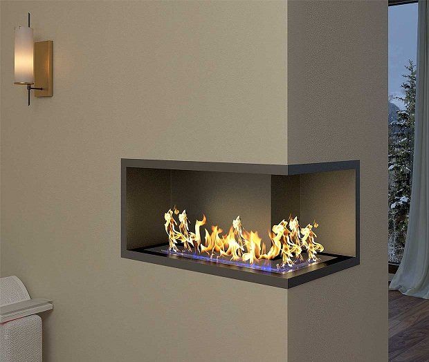 Биокамин Zefire Standart 1000 для угловой стены