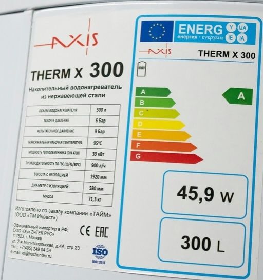 Бойлер косвенного нагрева AXIS Therm X 300
