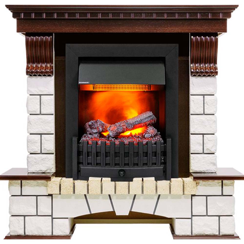 Каминокомплект Dimplex Pierre Luxe - Темный дуб / Белый (Высота 1020мм) с очагом Danville Black FB2