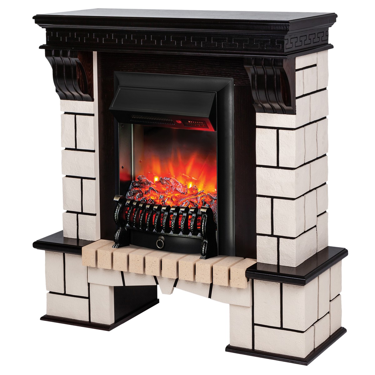 Электрокамин RealFlame  Stone STD AO с очагом Fobos Lux Black RC