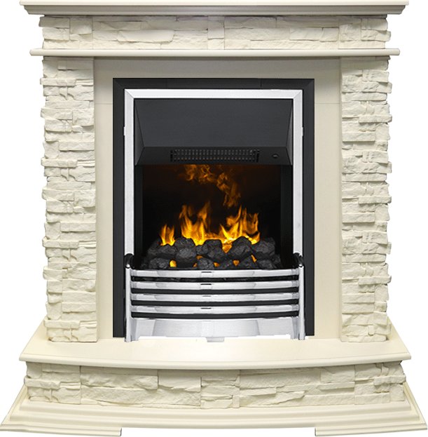 Каминокомплект Dimplex Luzern - Слоновая кость с очагом Flagstaff