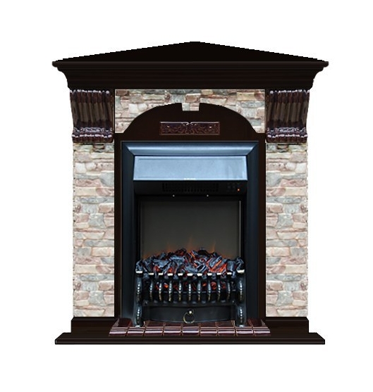 Каминокомплект Glenrich Арочный Грот цветной угловой (Fobos)