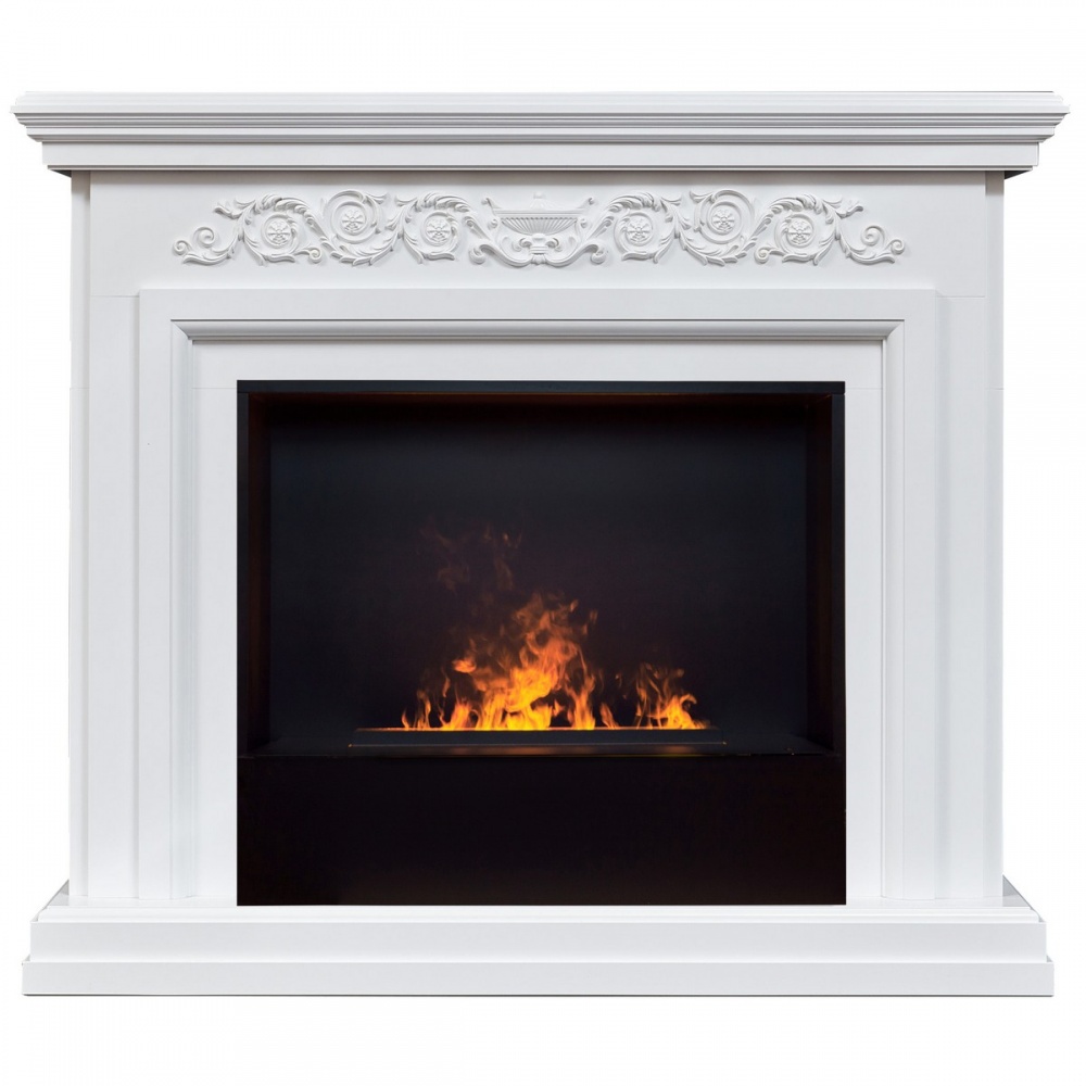 Электрокамин RealFlame  Leticia 26 WT с очагом 3D Cassette 630 Black Panel