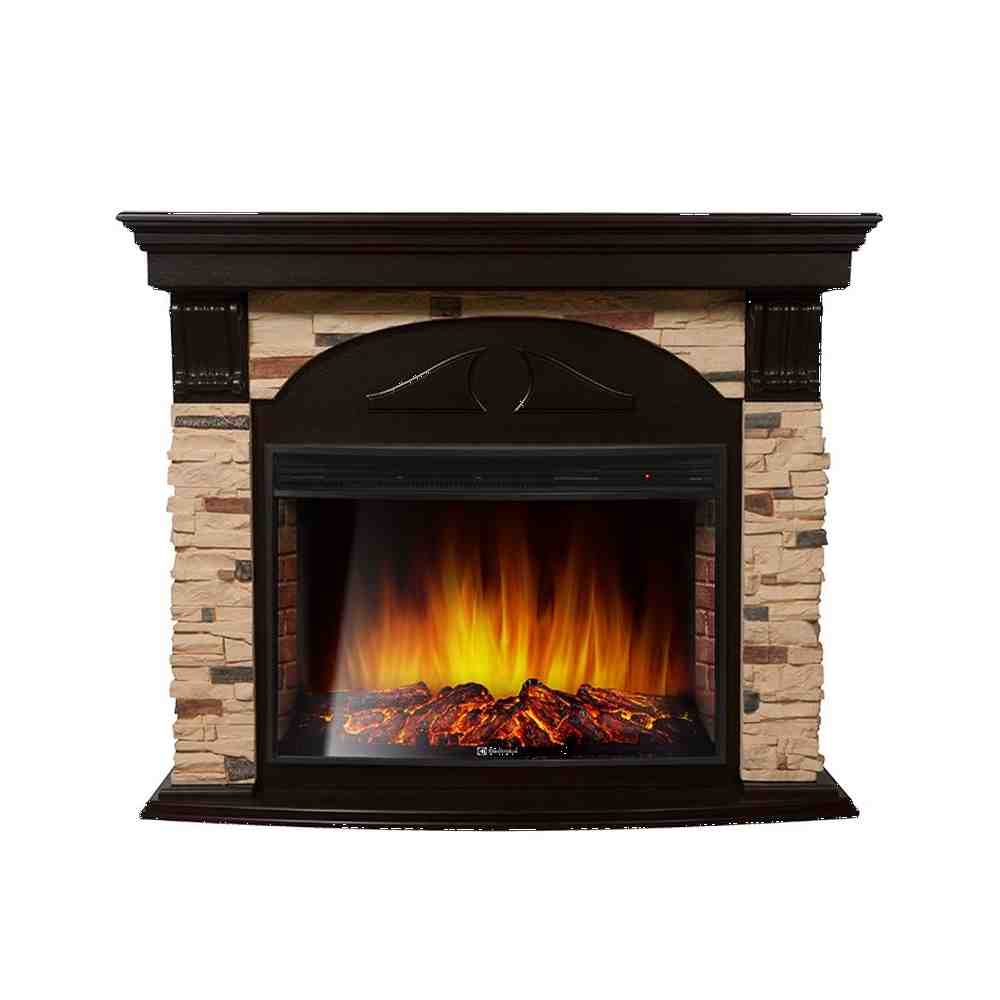 Каминокомплект Electrolux Torre 30S с очагом EFP/P-3320RLS камень сланец натуральный, шпон венге