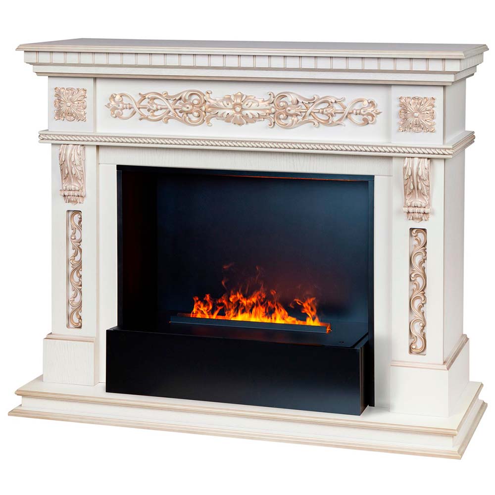 Электрокамин RealFlame  Estella 25,5/26 WT с очагом 3D Cassette 630 Black Panel
