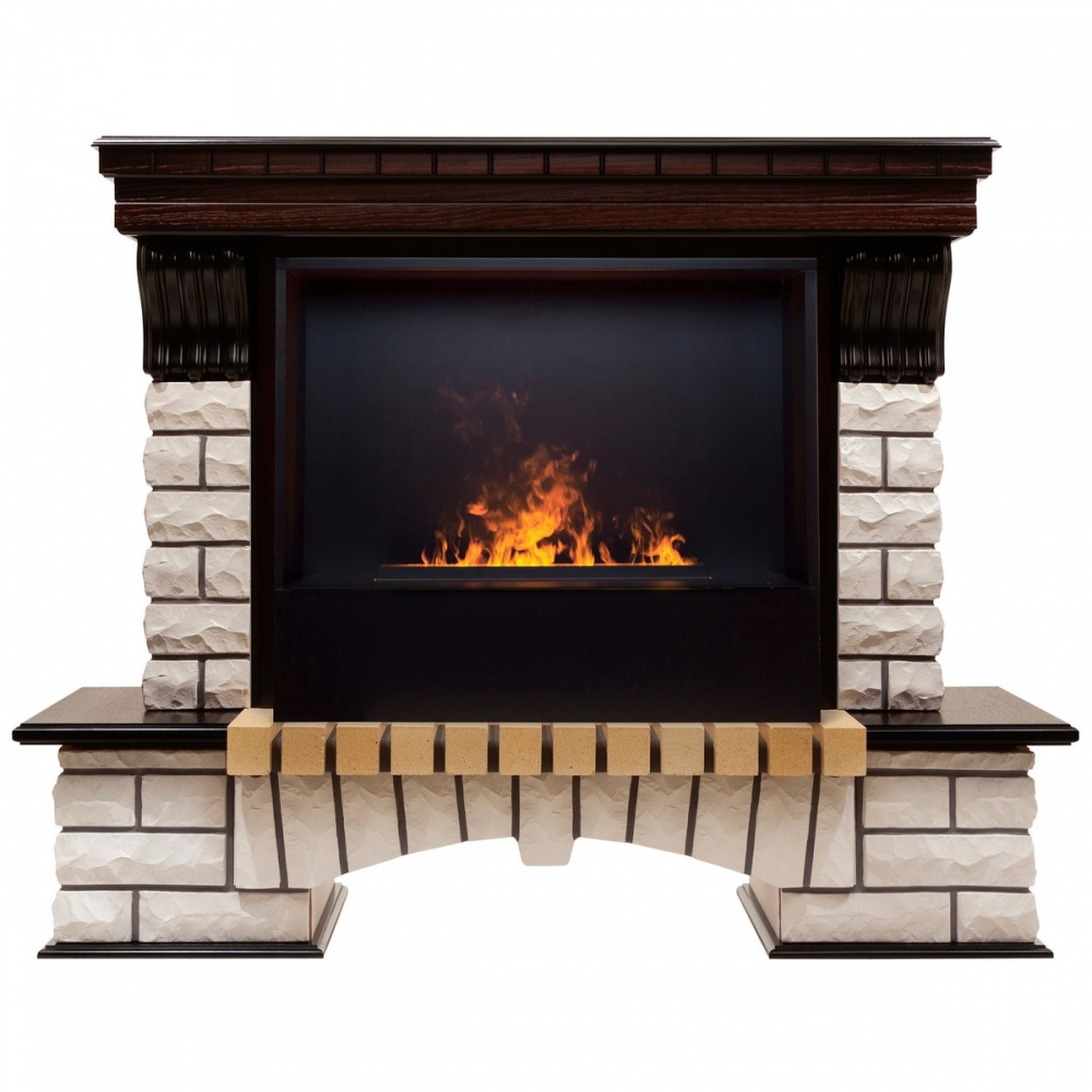 Электрокамин RealFlame  Country 26 AO с очагом 3D Cassette 630 Black Panel