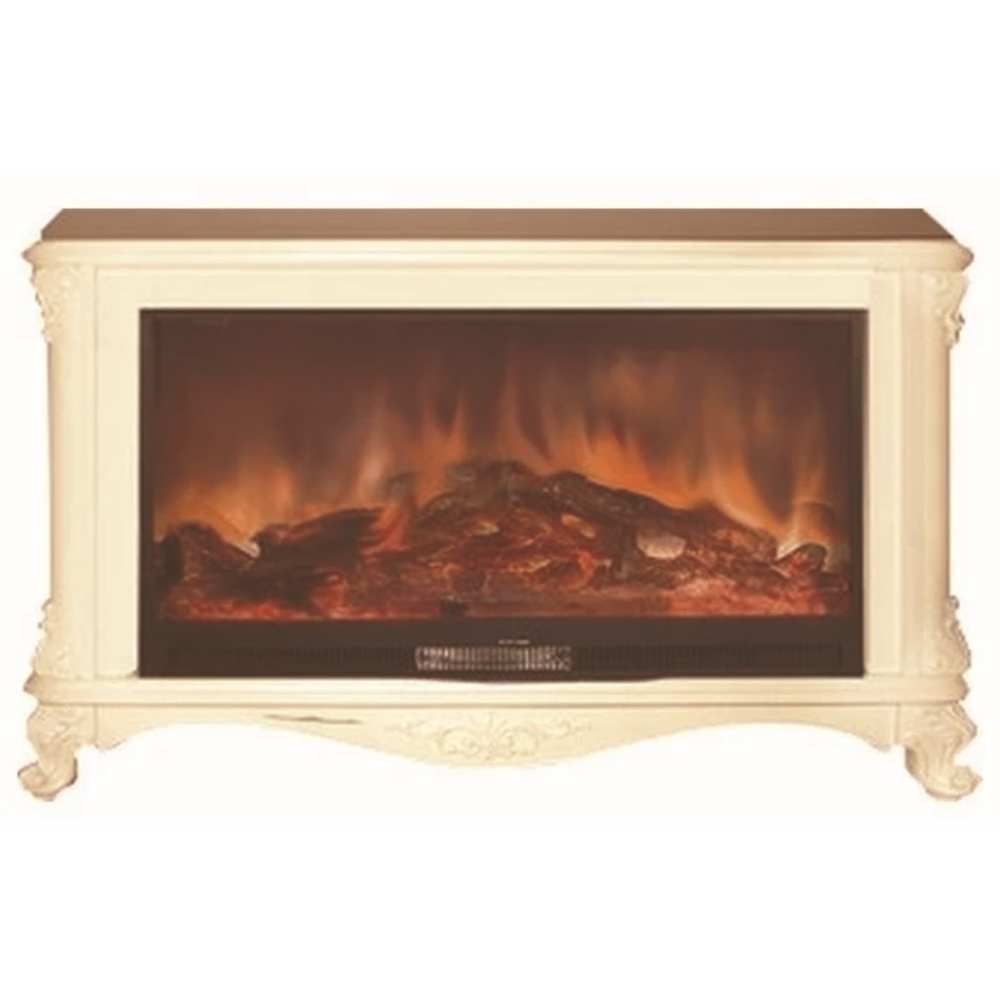 Каминокомплект Glenrich Версаль Premier S86 с царгой слоновая кость