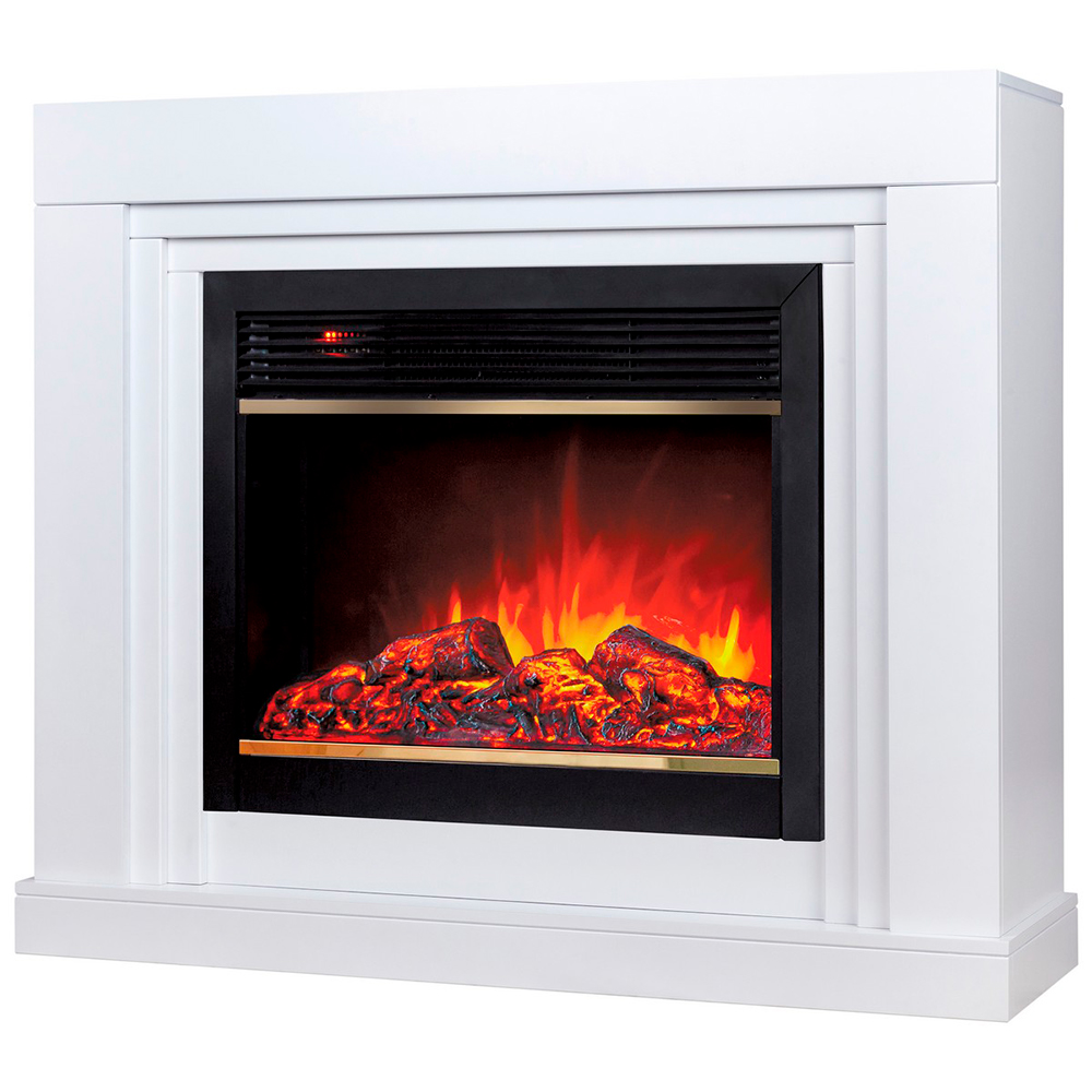 Электрокамин RealFlame  Stanley 26 WT с очагом Moonblaze Deluxe Brass