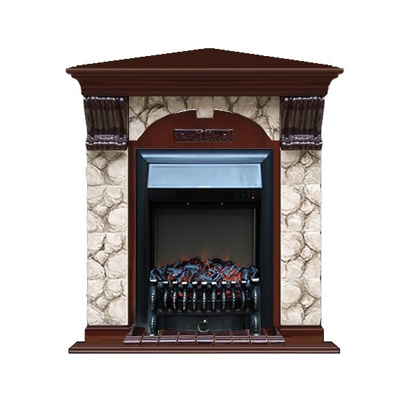 Каминокомплект Glenrich Арочный Карелия угловой (Fobos)