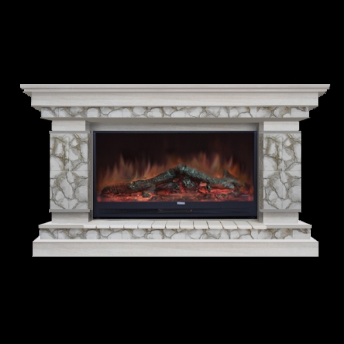 Каминокомплект Glenrich Лорд 86 (Premier S86) карелия беленый дуб