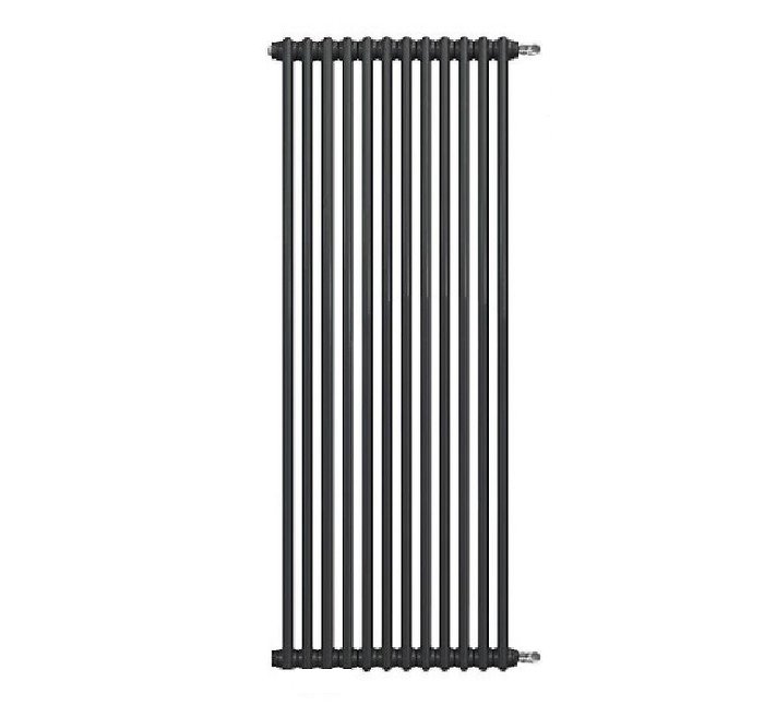 Стальной трубчатый радиатор Zehnder Charleston 2180, 12 секций (черный матовый)