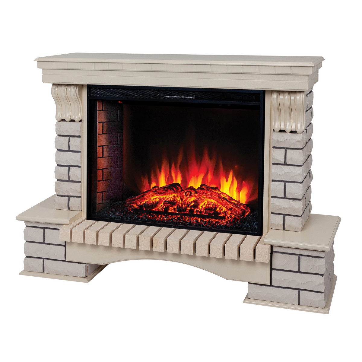 Электрокамин RealFlame  Country 33/33W WT с очагом Epsilon 33