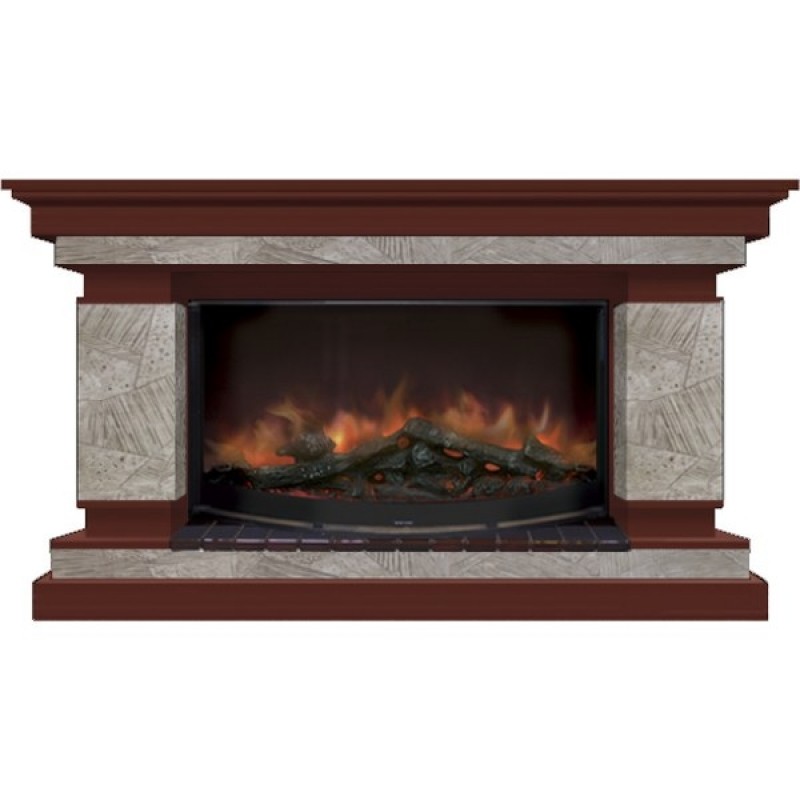 Каминокомплект Glenrich Лорд 86 (Rondo S86) марсель красное дерево