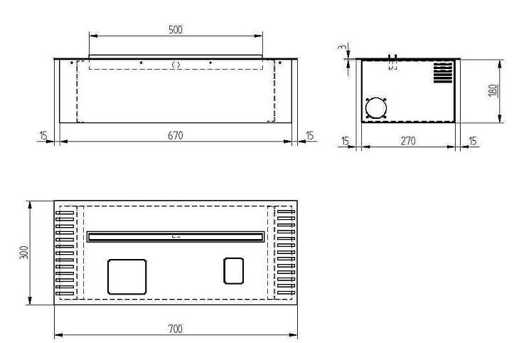Биокамин автоматический Zefire 700 черный