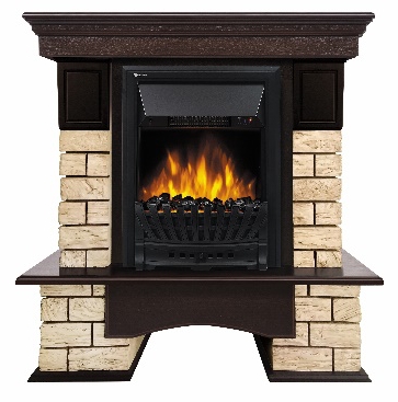 Каминокомплект Electrolux Forte Wood Classic с очагом EFP/P-1020LS камень коричневый, шпон темный дуб