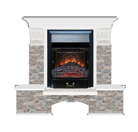 Каминокомплект Glenrich Бостон К Грот цветной (Magestic)