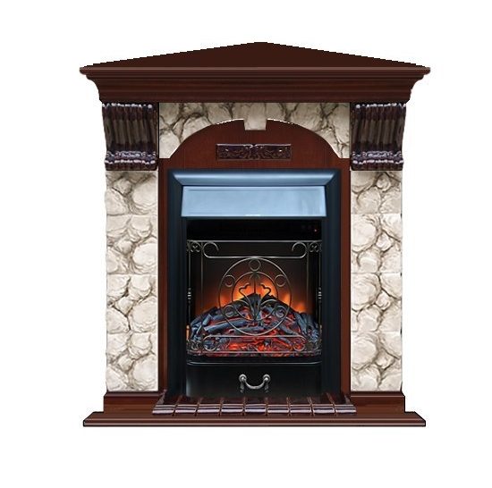 Каминокомплект Glenrich Арочный Карелия угловой (Magestic)