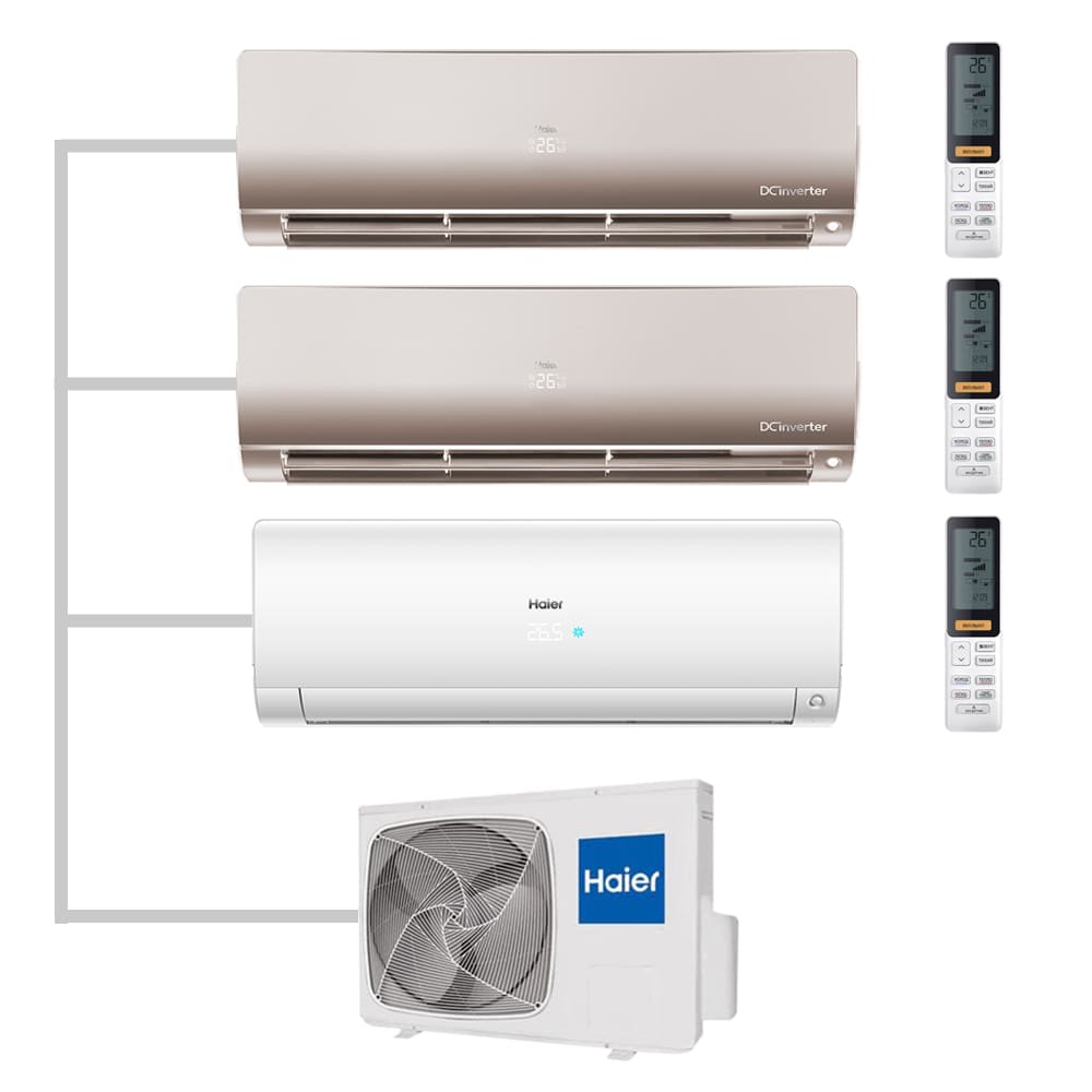 Мульти сплит-система настенная Haier AS35S2SF2FA-G / AS35S2SF2FA-G / AS35S2SF2FA-W / 3U70S2SR5FA Inverter