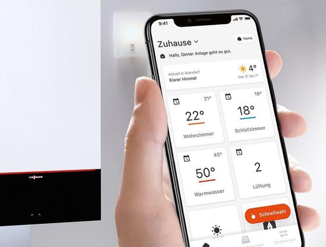 Настенный газовый котел Viessmann Vitodens 111-W 25 кВт со встроенным бойлером 46 л 7" дисплей (B1LF)
