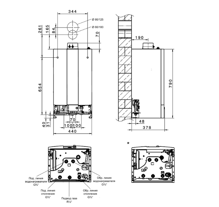 Настенный газовый котел Wolf CGB-2 24