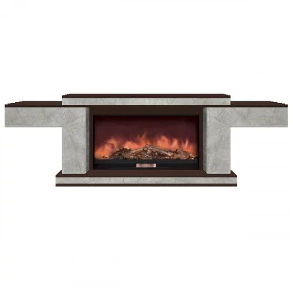 Каминокомплект Glenrich Тауэр Premier S86 камень марсель, шпон дуб