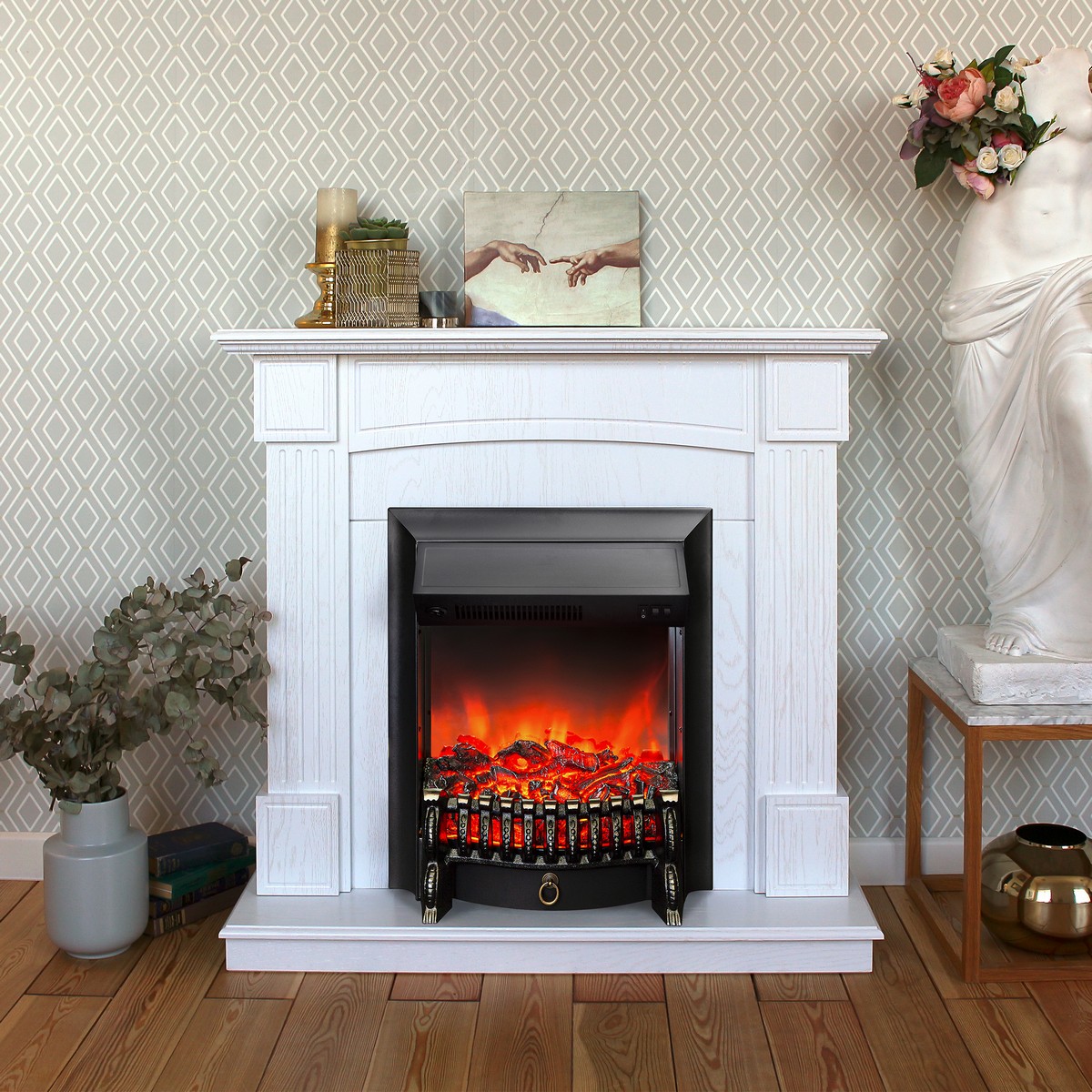 Электрокамин RealFlame  Andrea WT с очагом Fobos Lux Black