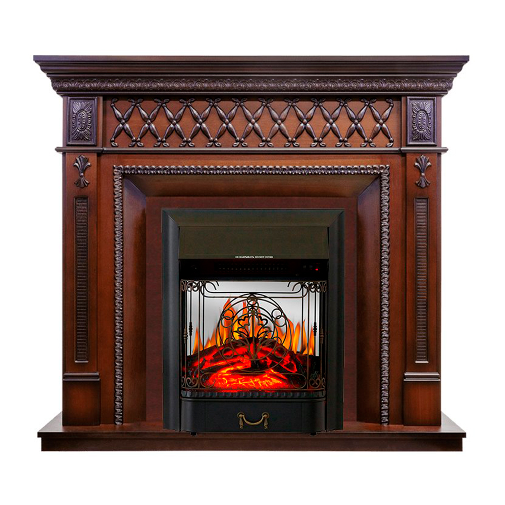Каминокомплект Royal Flame  Alexandria - махагон коричневый антик с очагом Majestic FX M Black