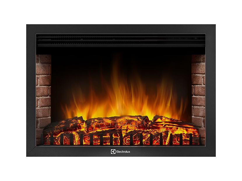 Каминокомплект Electrolux Forte Wood 30 с очагом EFP/P-3020LS камень коричневый, шпон темный дуб