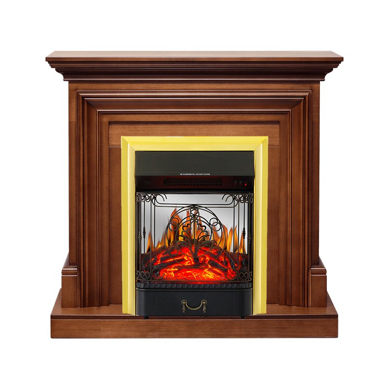 Каминокомплект Royal Flame  Bradford - Орех с очагом Majestic FX M Brass