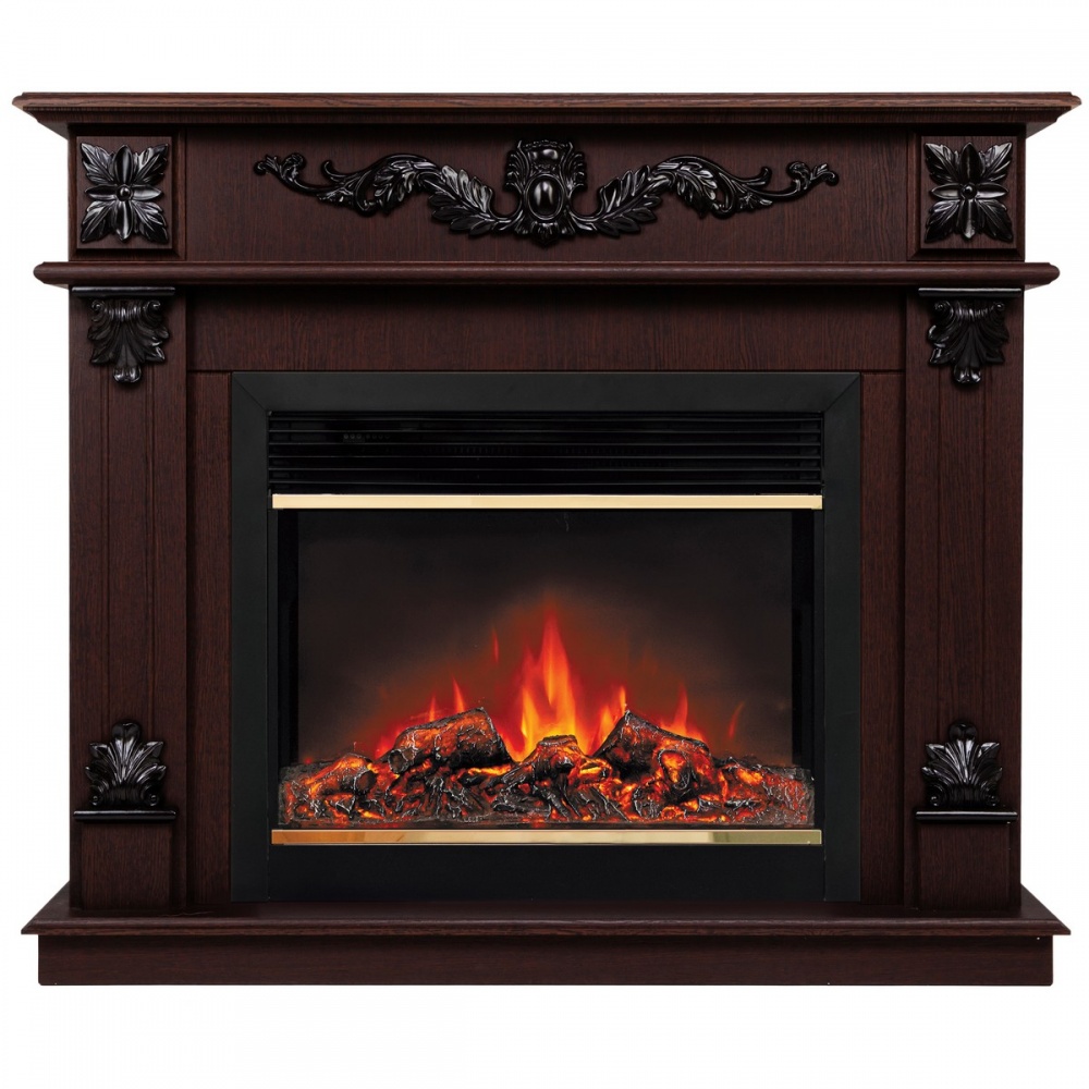 Электрокамин RealFlame Philadelphia 25,5/26 DN с очагом Moonblaze Deluxe Brass