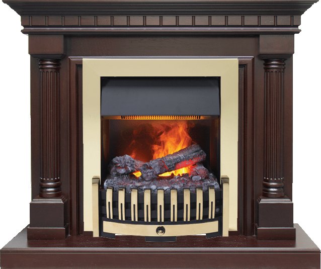 Каминокомплект Dimplex Dallas - Темный дуб с очагом Danville Brass FB2