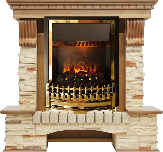 Каминокомплект Dimplex Pierre Luxe - Дуб / Сланец с очагом Atherton