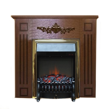 Каминокомплект Glenrich Лотос Fobos brass шоколад