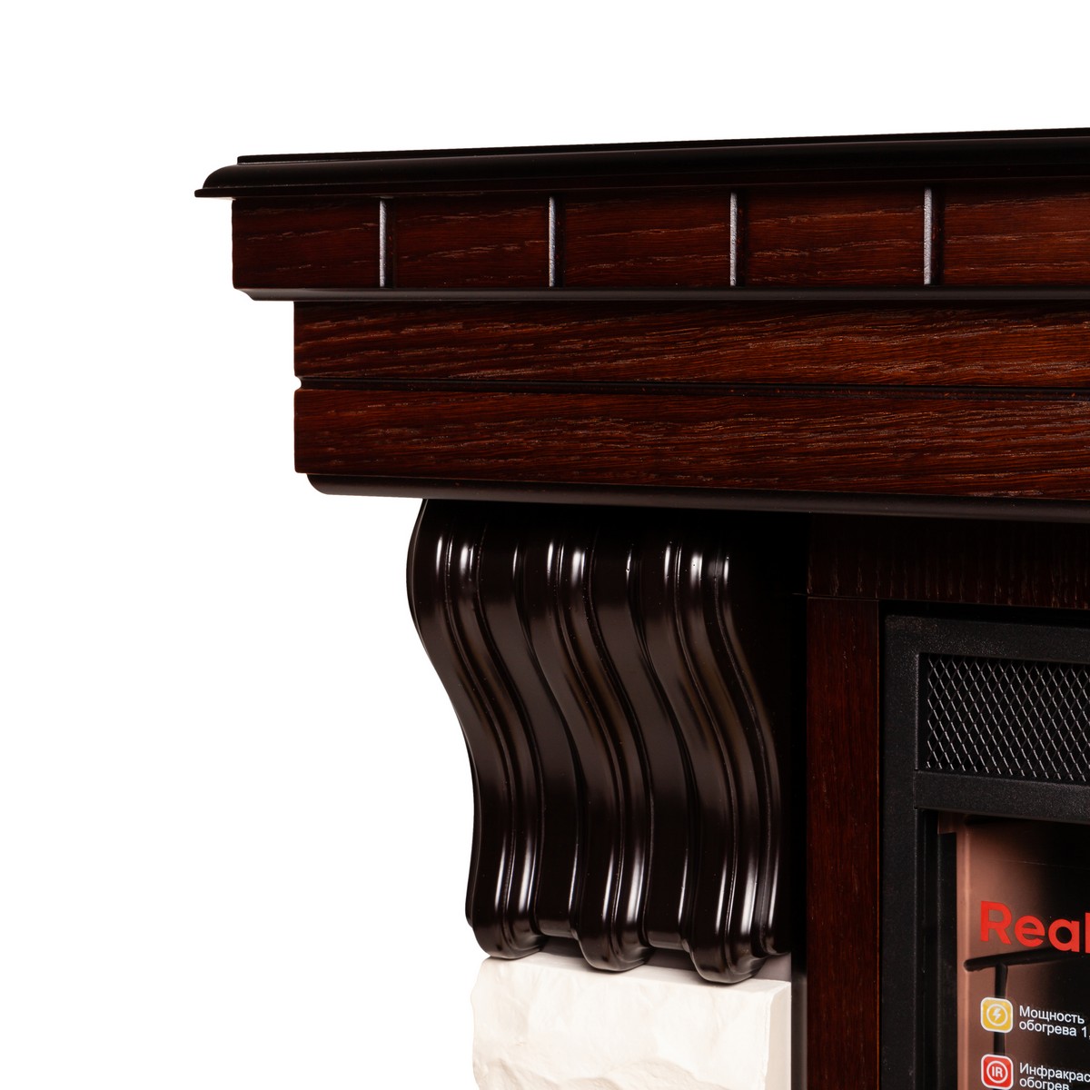 Электрокамин RealFlame  Country 26 AO с очагом 3D Cassette 630 Black Panel