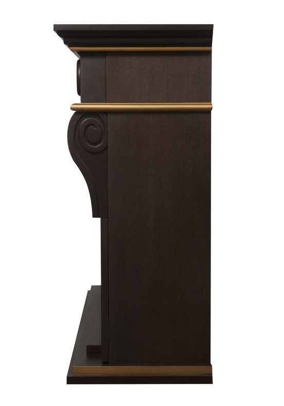 Каминокомплект Electrolux Vittoriano 26/30 с очагом EFP/P-2620RLS темный дуб с золотой патиной