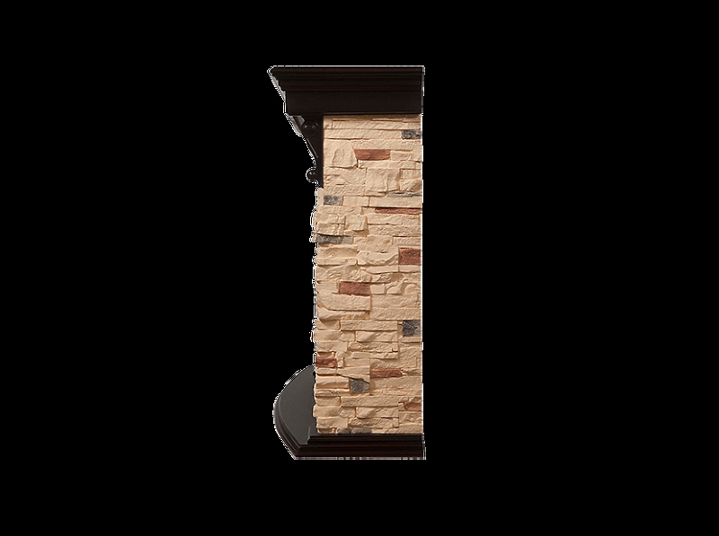 Портал Firelight Torre 25S камень сланец натуральный, шпон венге